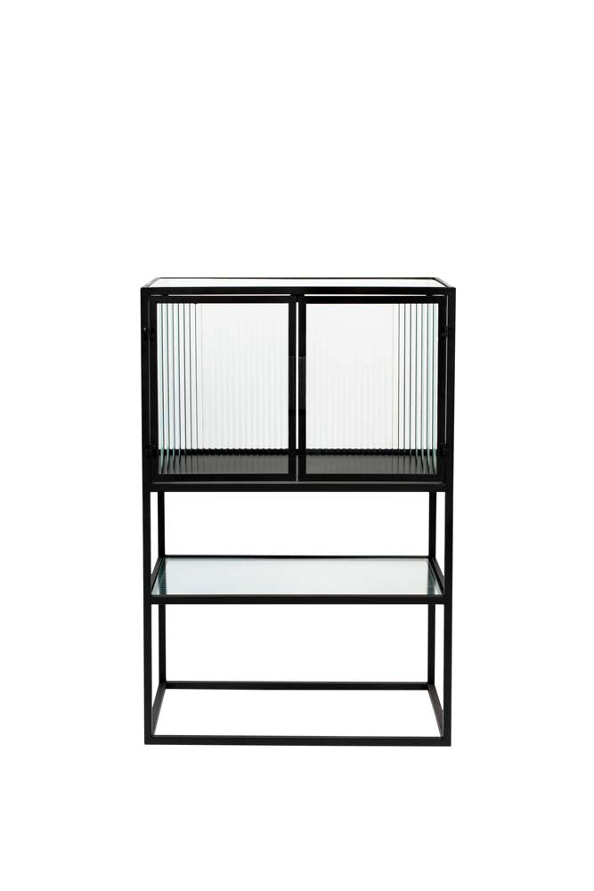 Boli Beistellschrank Glasschrank Schwarz