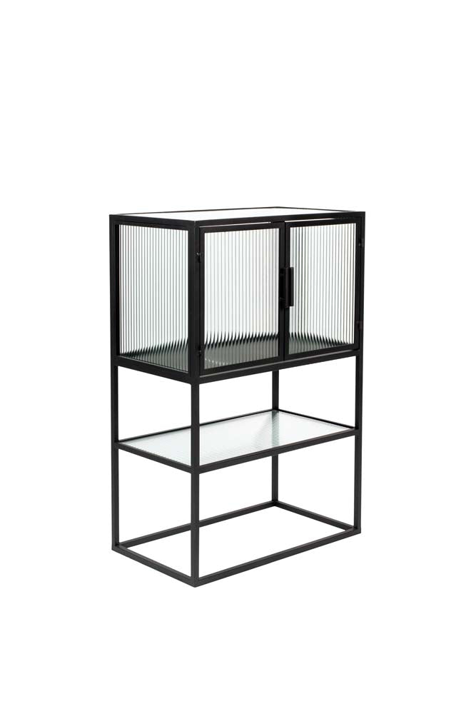 Boli Beistellschrank Glasschrank Schwarz