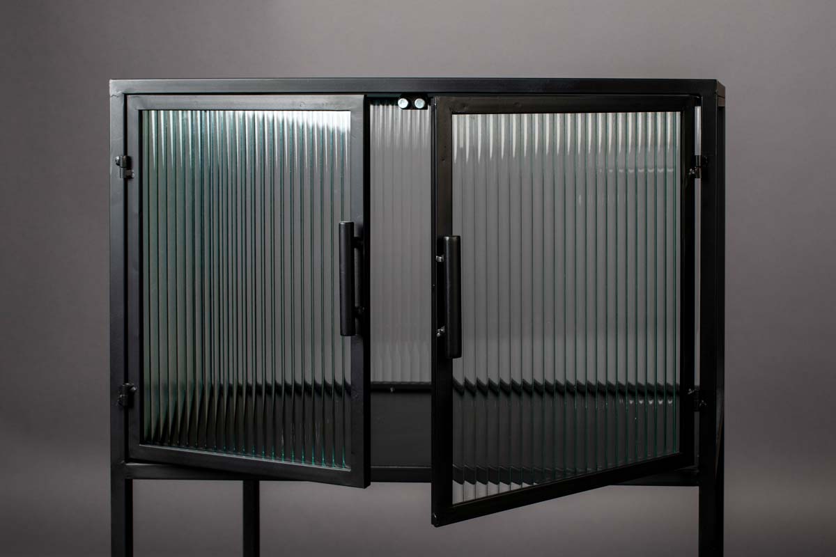 Boli Beistellschrank Glasschrank Schwarz