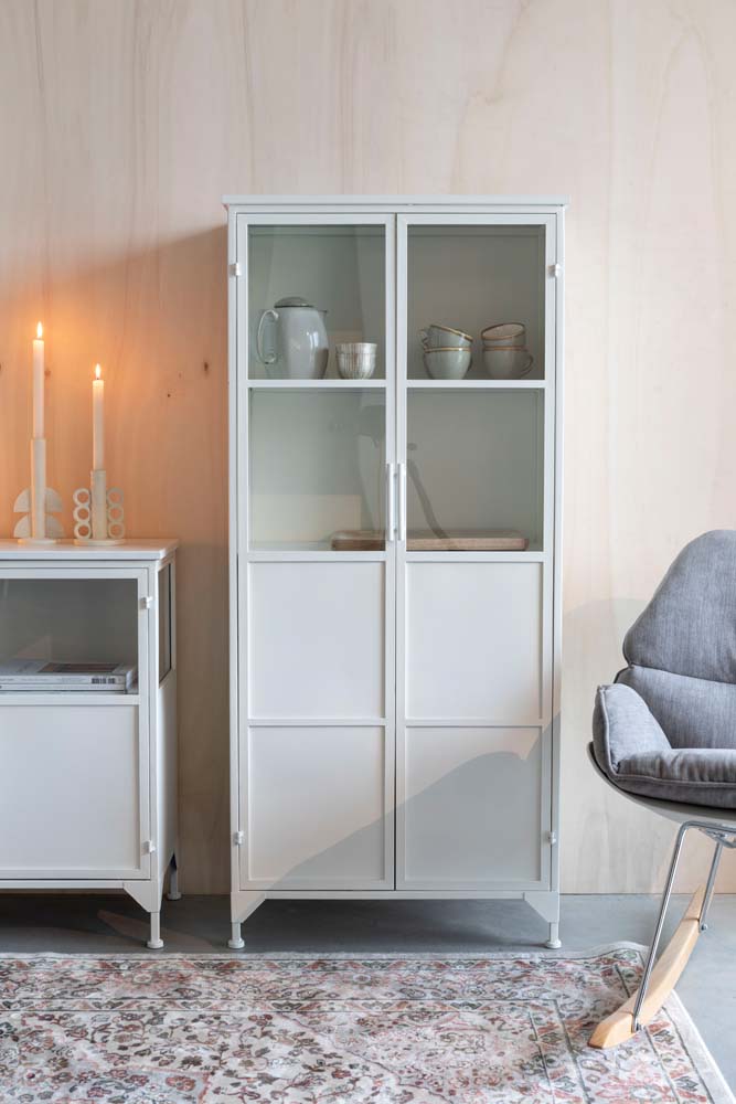 Standvitrine MIYA HIGH 2DO Weiß