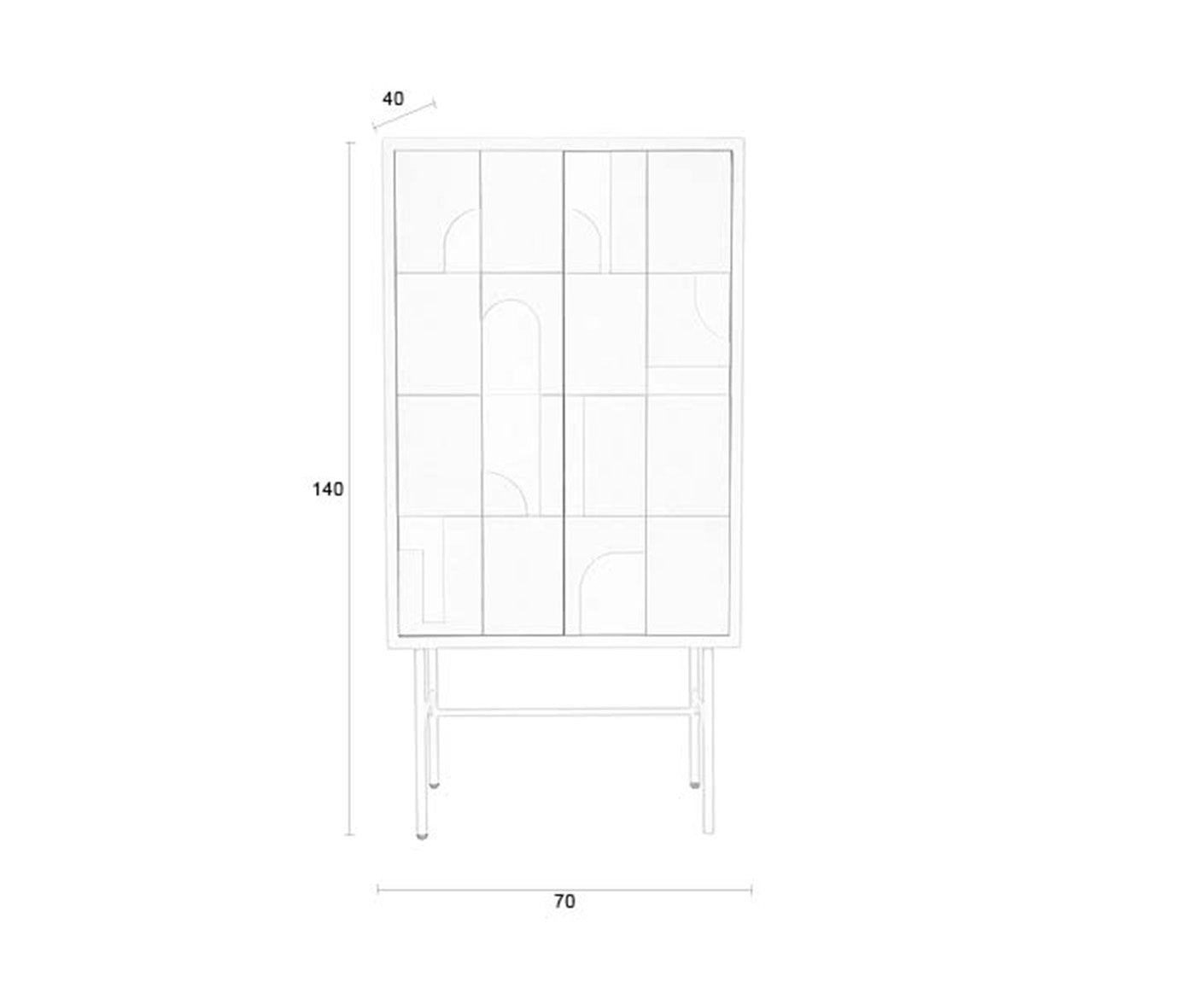 Funk Highboard Off White