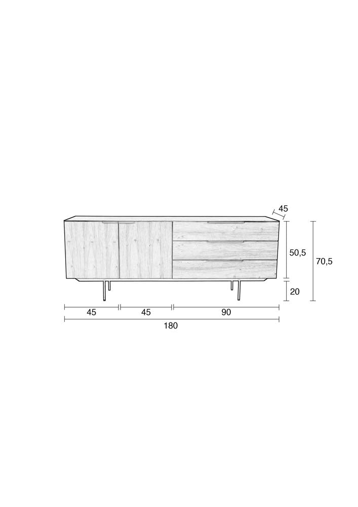 Travis Sideboard Schwarz