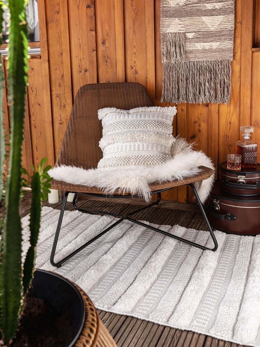 In- & Outdoor Kissenbezug Toni 45x45 cm Elfenbein