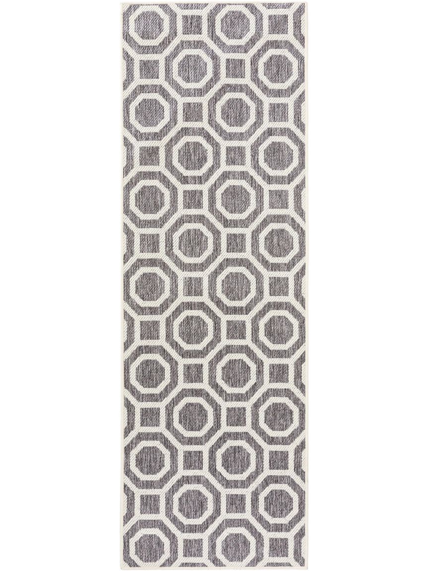Wendeteppich / Läufer Terrazzo 80x240 cm Grau / Blau