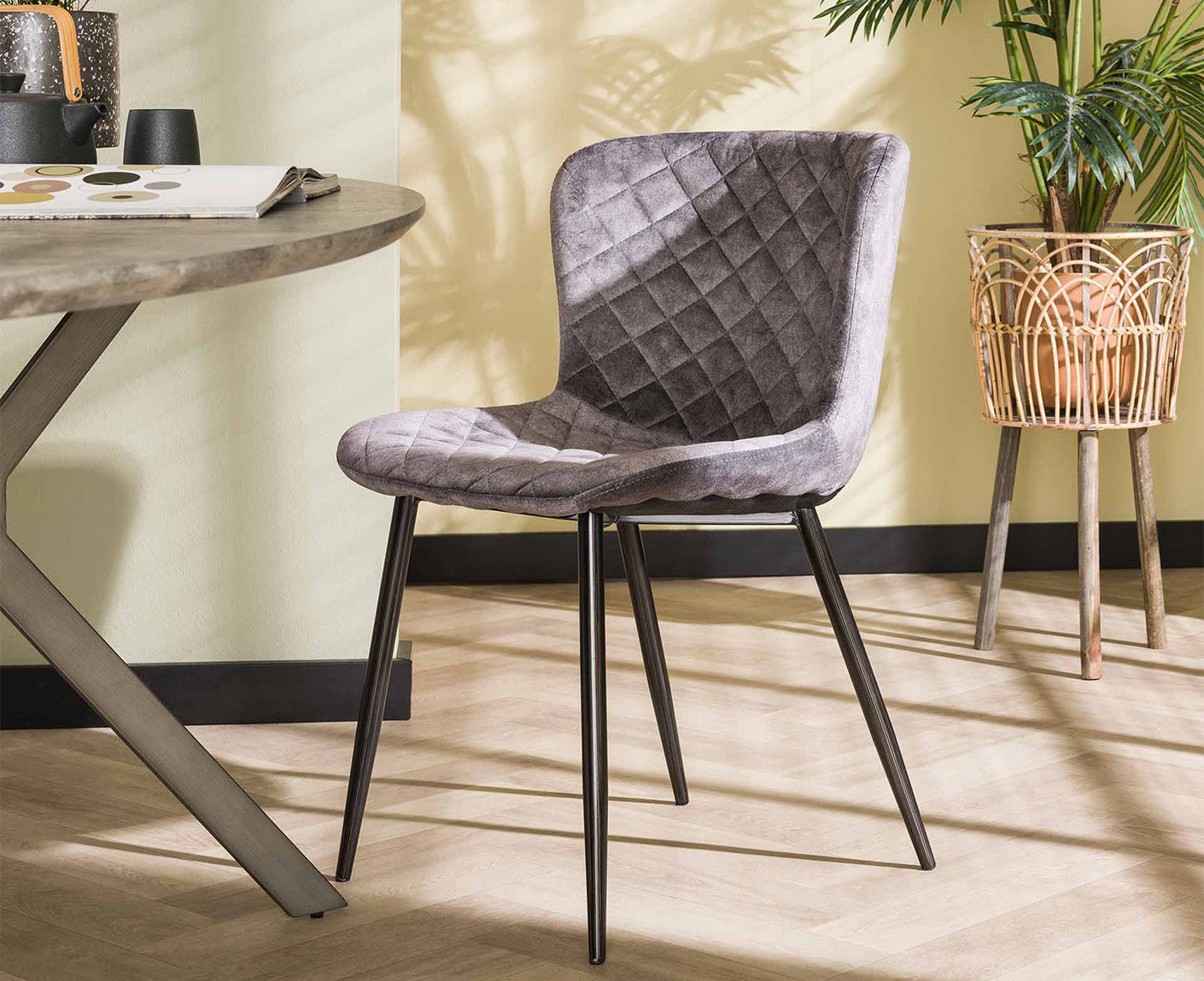 Bend Esszimmerstuhl 4er Set Samt, Farbe wählbar