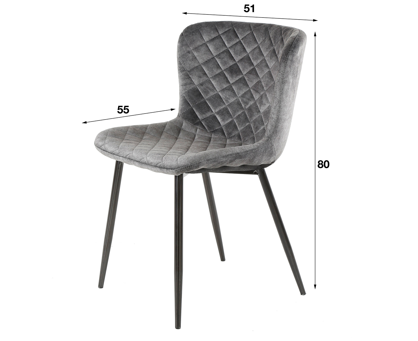 Bend Esszimmerstuhl 4er Set Samt, Farbe wählbar