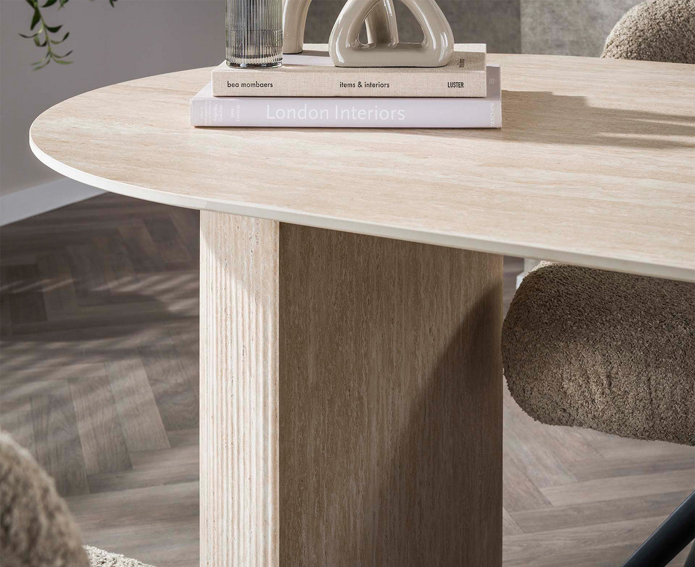 Esstisch 180 cm Arch Keramik Travertine