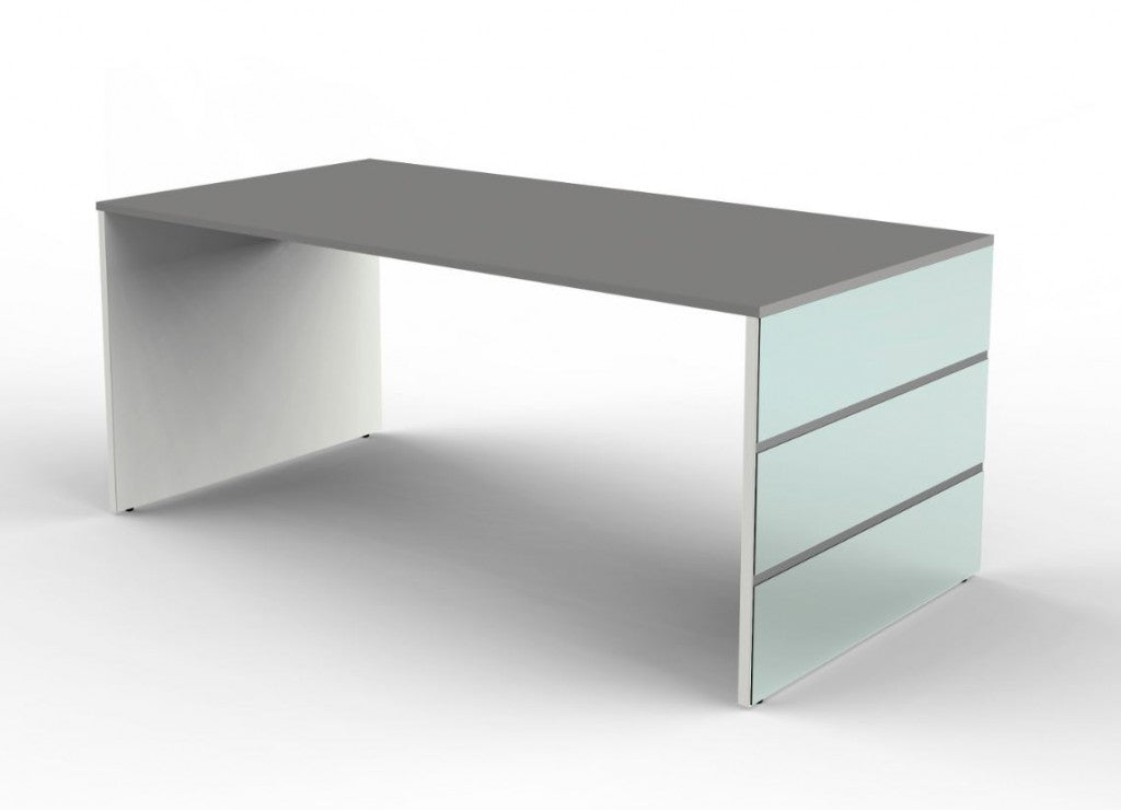 LUGANO TYP1 Komplettbüro Büro Komplettset Office Weiß/Grafit
