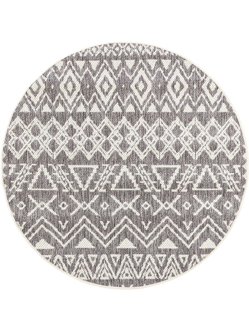 Wendeteppich Terrazzo Ø 120 cm rund Grau / Blau