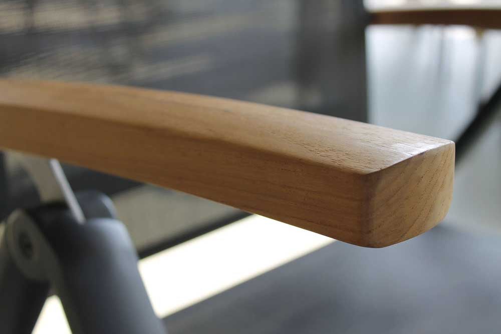 Gartenstuhl klappbar Cavalese Weiß/Teak