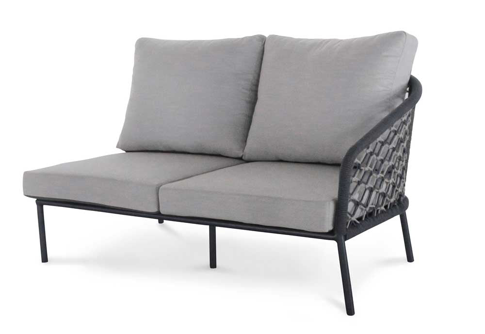 4-tlg. Lounge Gruppe Mali 246 x 246 cm Anthrazit/Grau