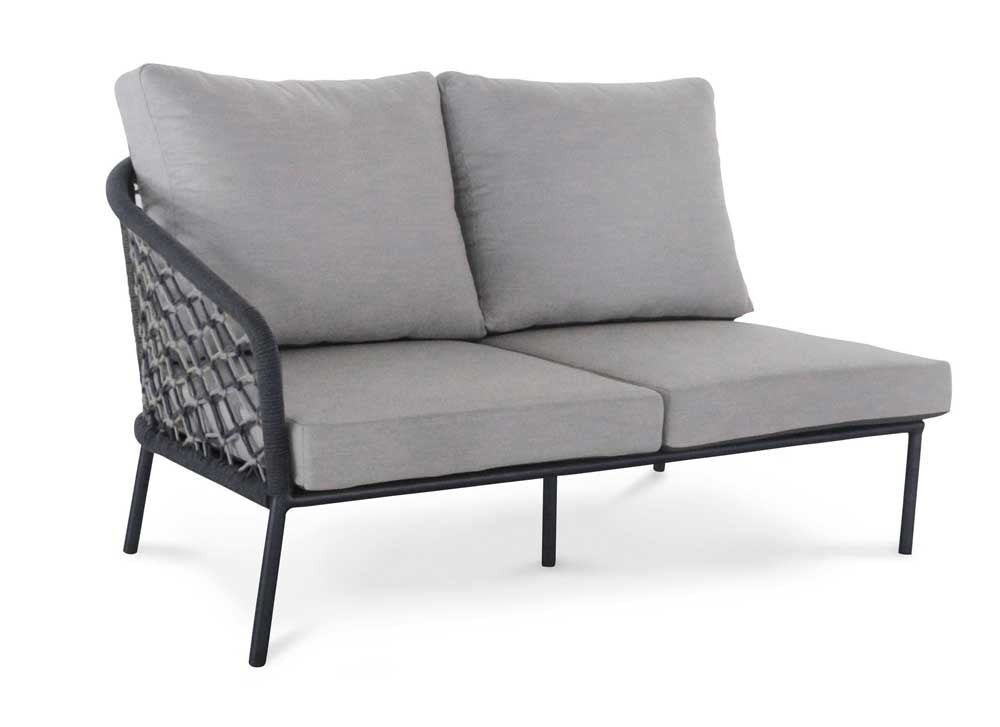 4-tlg. Lounge Gruppe Mali 246 x 246 cm Anthrazit/Grau
