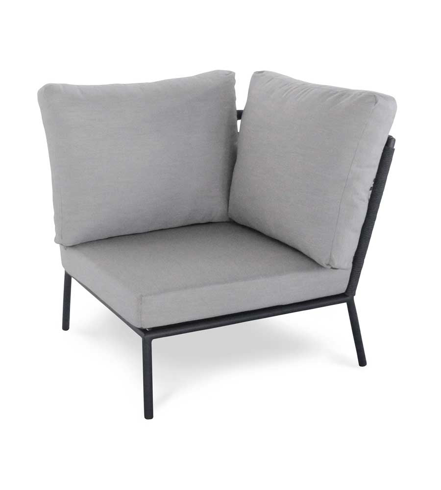 4-tlg. Lounge Gruppe Mali 246 x 246 cm Anthrazit/Grau