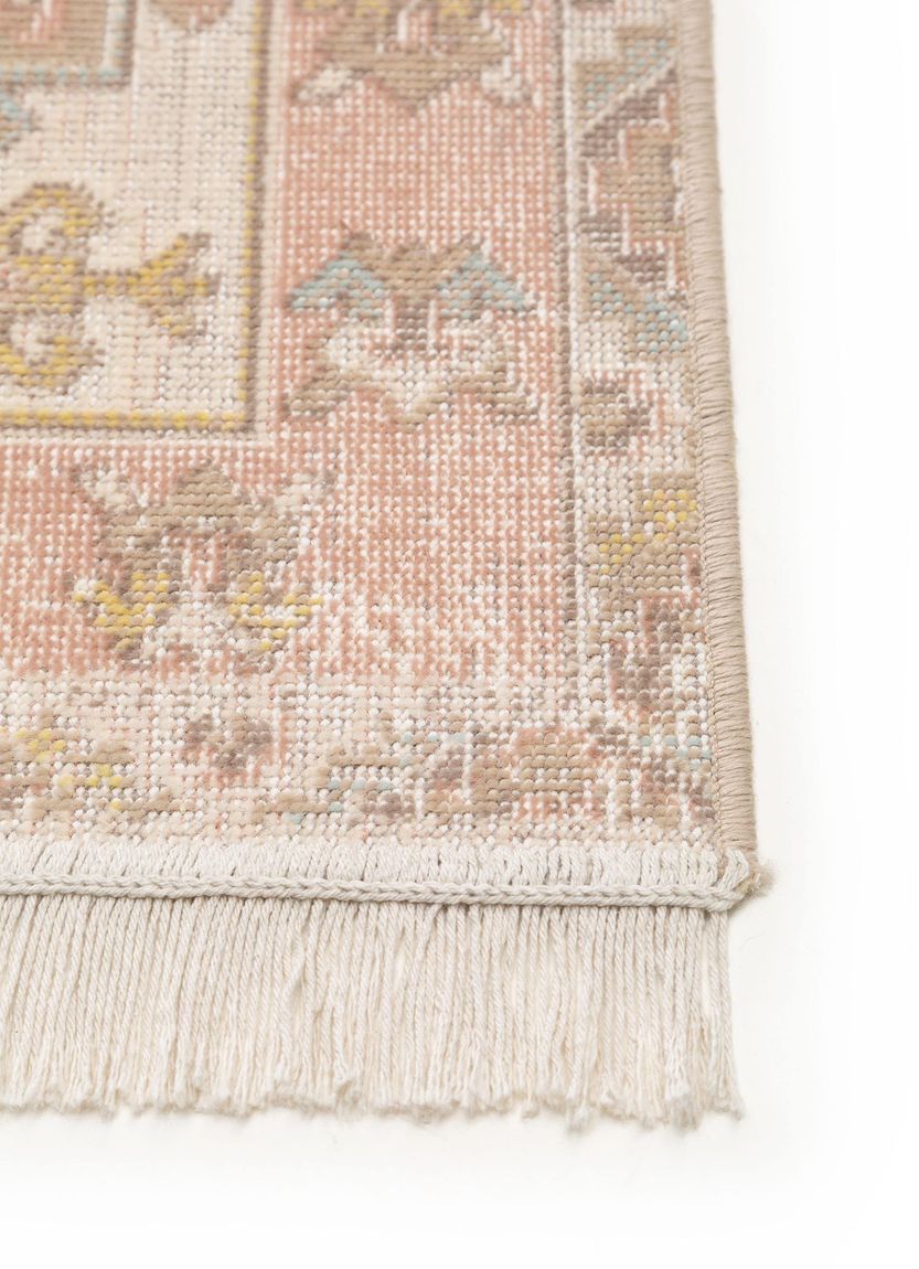 Läufer Folk 80x250 cm Beige / Rosa