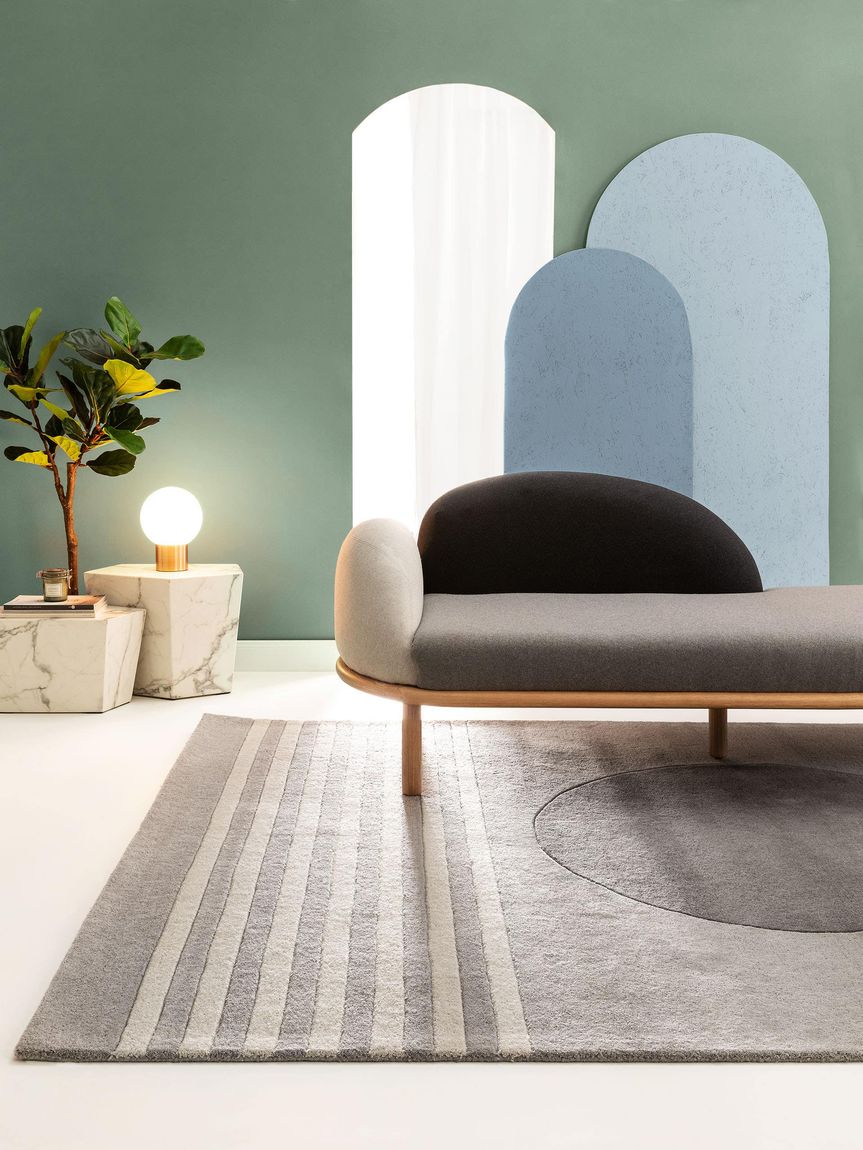 Wollteppich Bent Grau