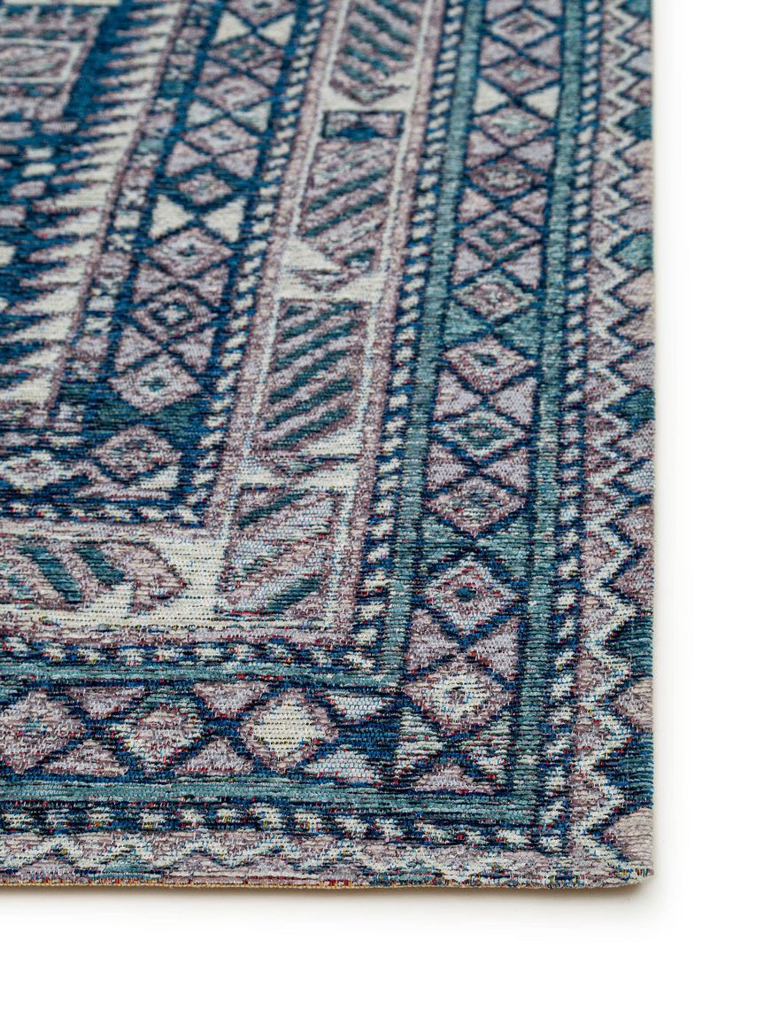Flachgewebeteppich Aura Blau