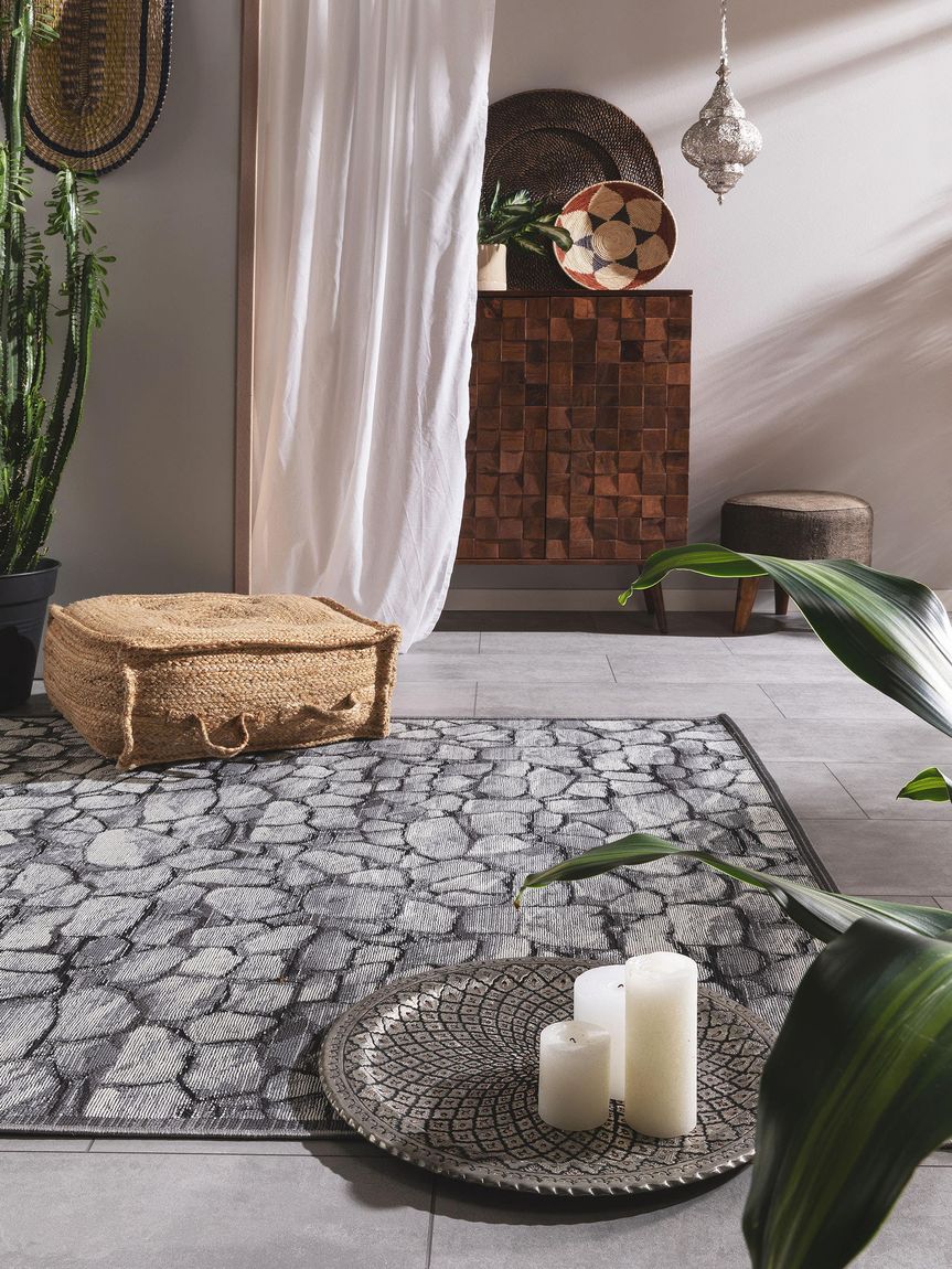 In- & Outdoor Teppich Pintura Anthrazit
