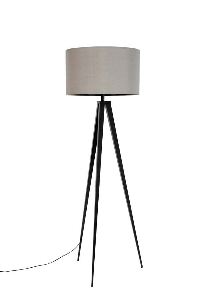 Tripod Flurlampe Schwarz / Grau