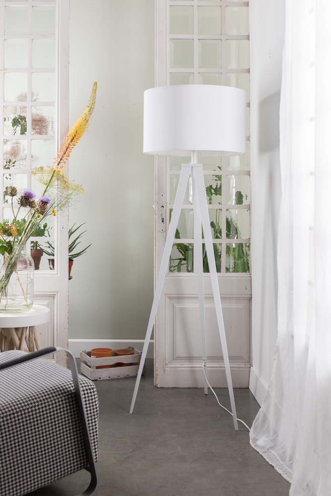 Tripod Flurlampe Weiß