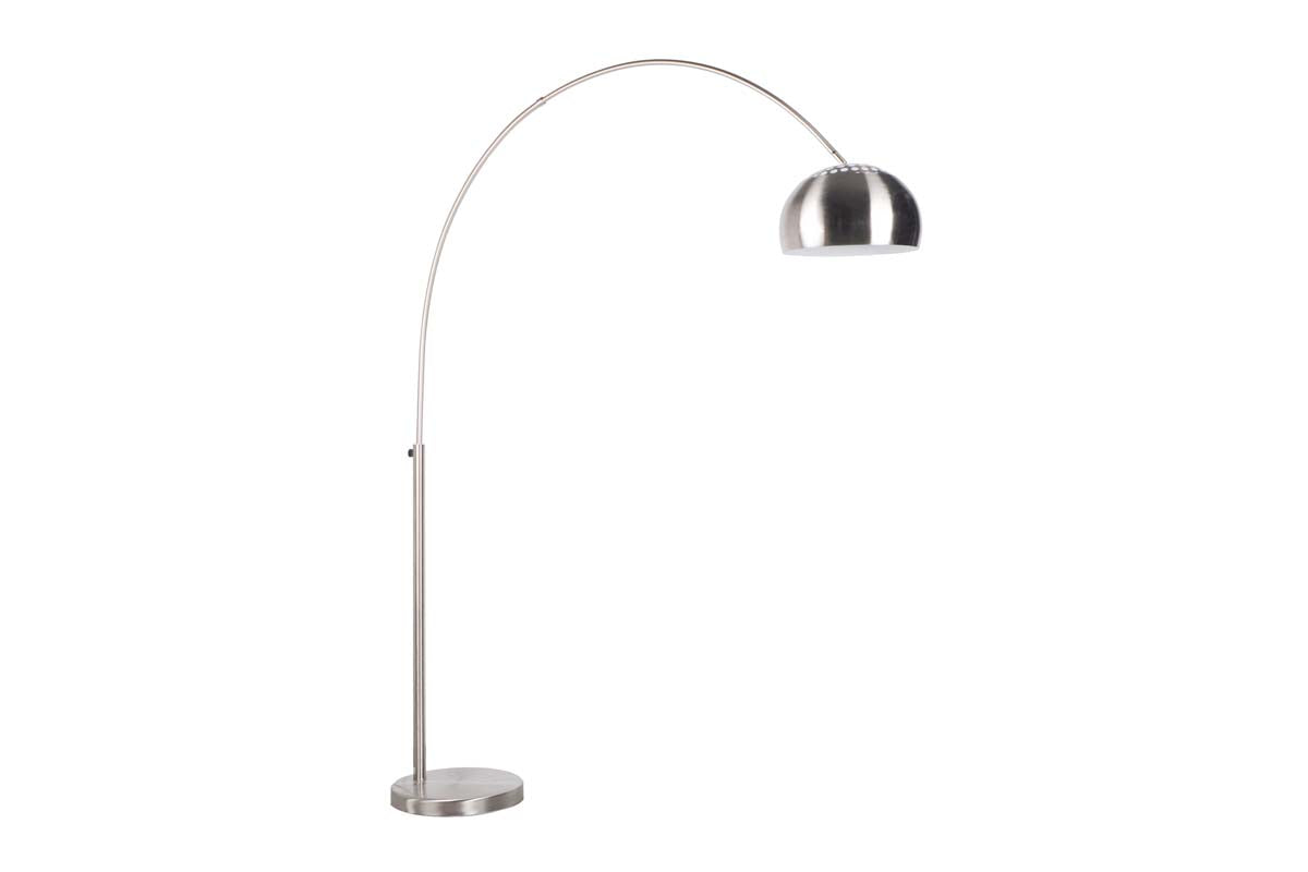 Metallgebogene Flurlampe Grau