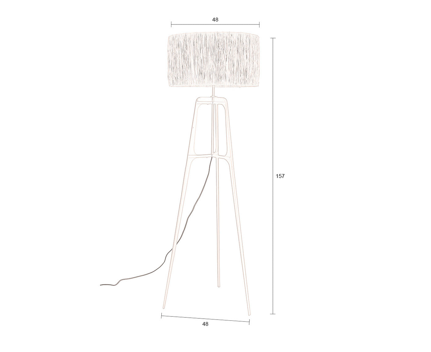 Afra Stehlampe Raffia