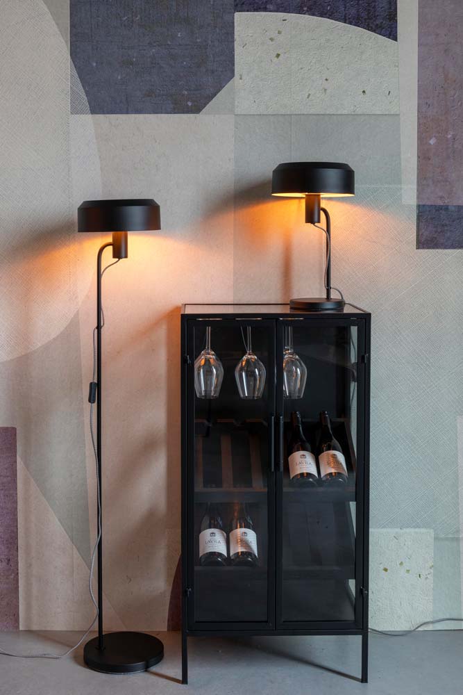 Landon Tischlampe Ø24cm E27 Schwarz