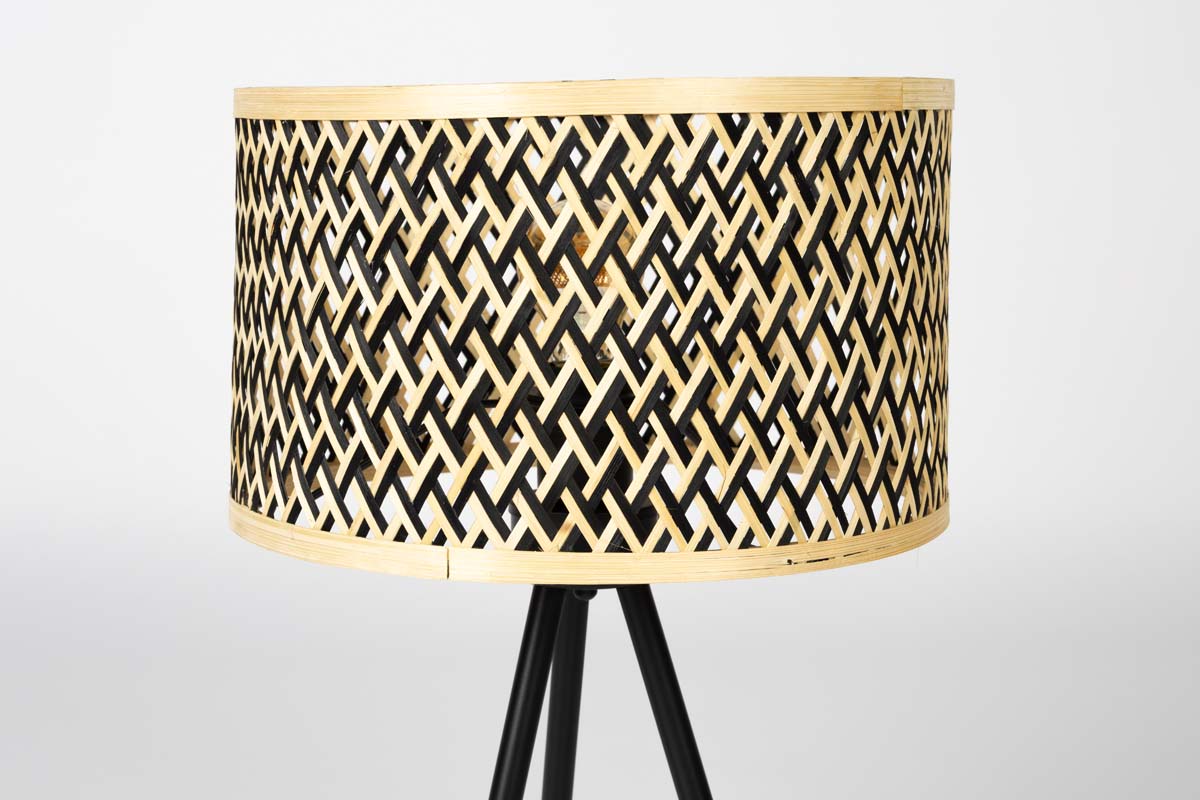 Tischlampe ISLA BAMBOO Beige / Schwarz