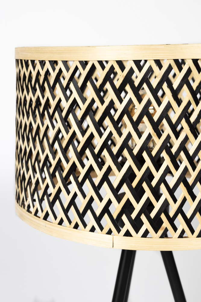 Tischlampe ISLA BAMBOO Beige / Schwarz
