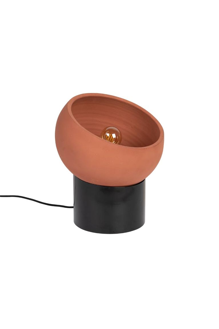 Zahra S Tischlampe Rot / Braun / Schwarz