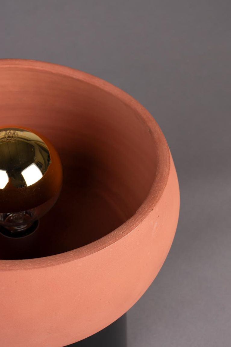 Zahra S Tischlampe Rot / Braun / Schwarz