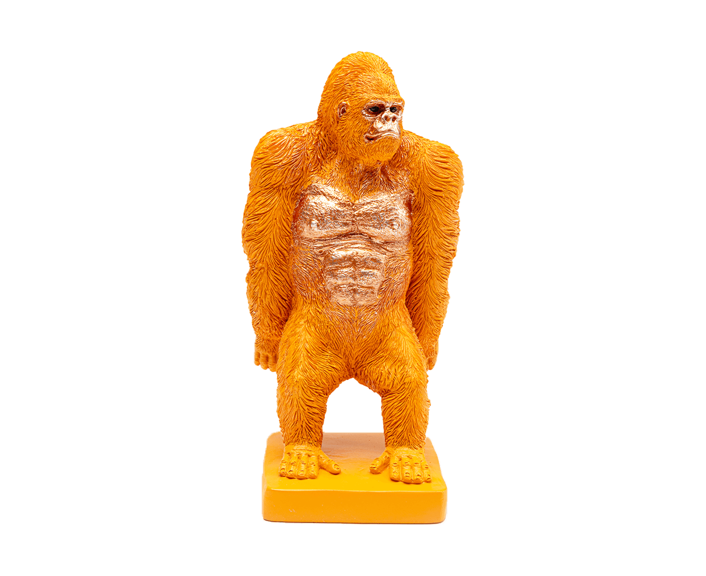 Buchstützen Gorilla 2er-Set, Orange / Gold