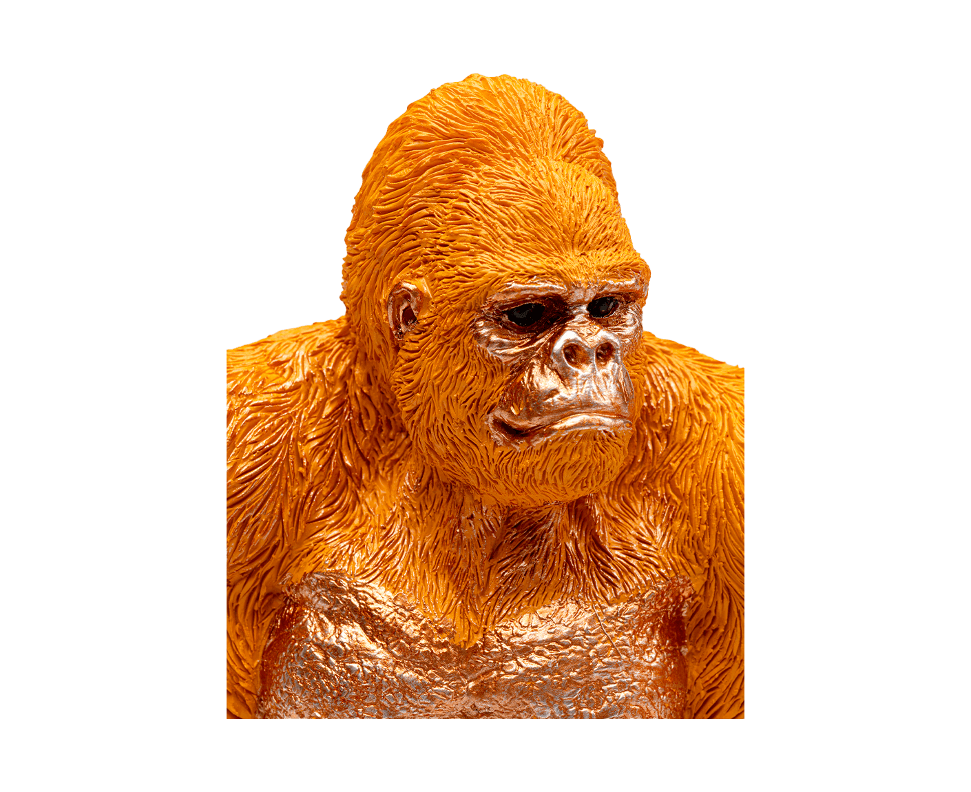 Buchstützen Gorilla 2er-Set, Orange / Gold