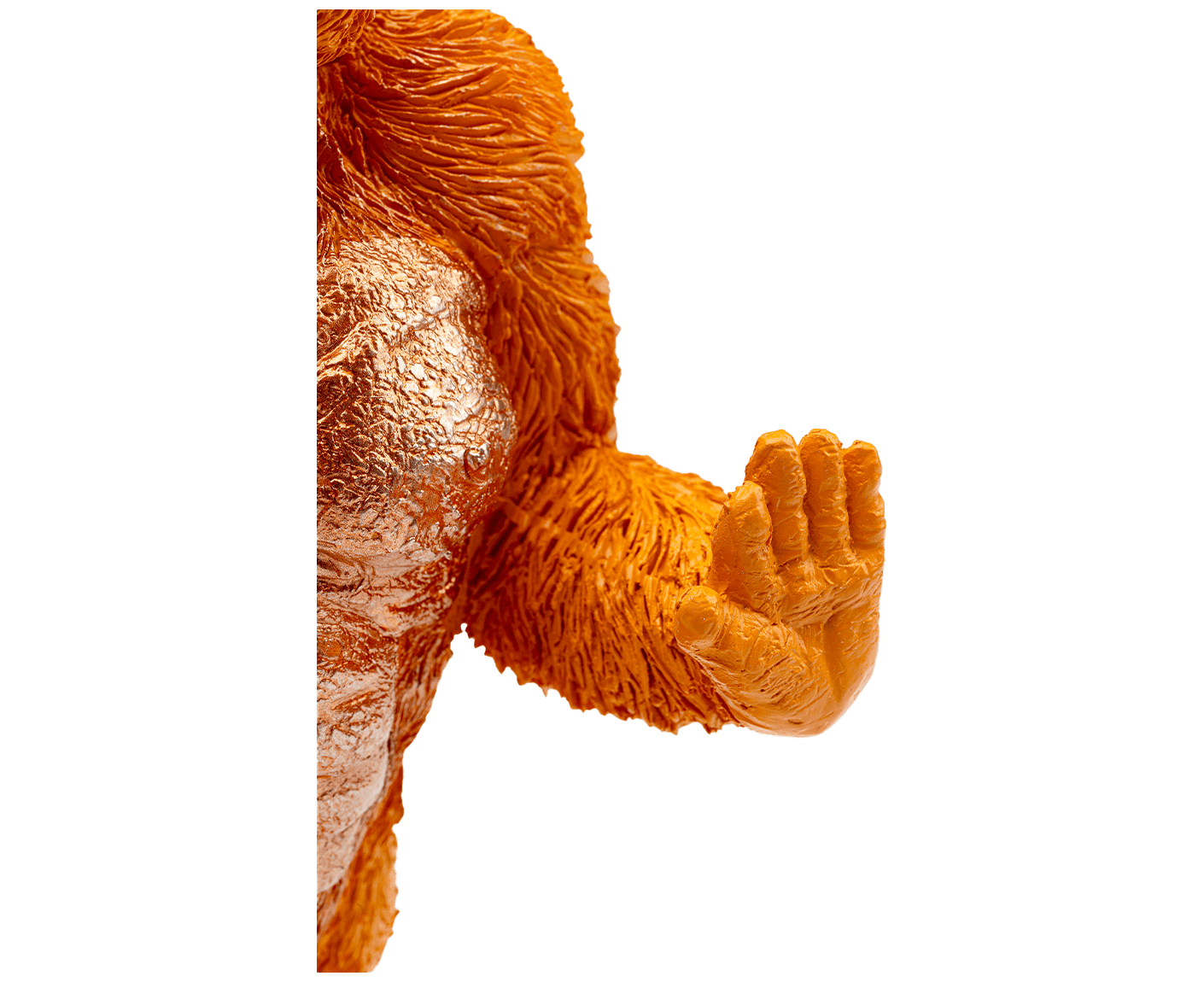 Buchstützen Gorilla 2er-Set, Orange / Gold