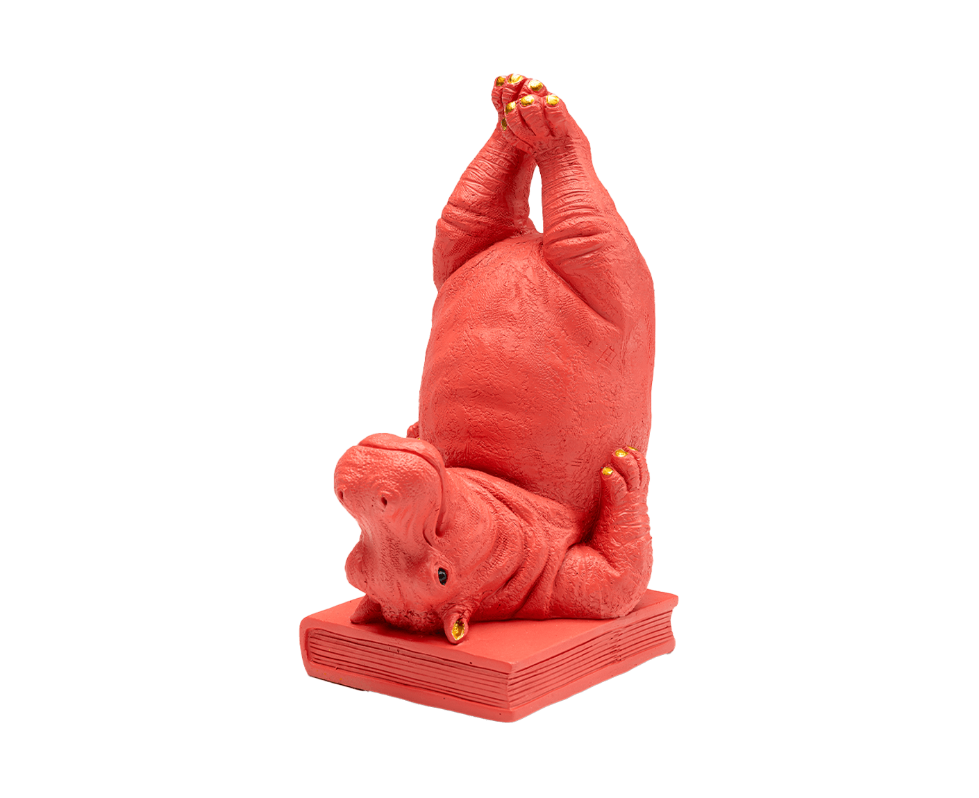 Buchstützen Hippo 2er-Set, Pink / Gold