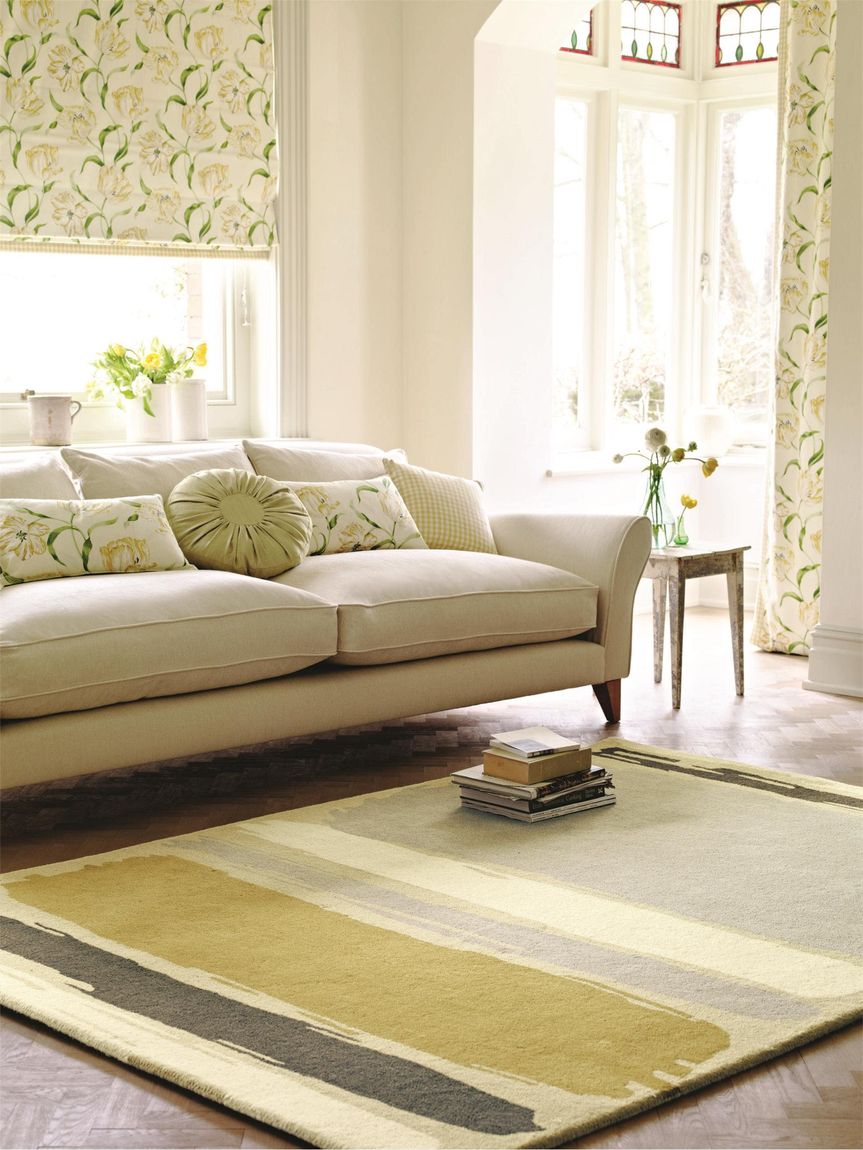 Wollteppich Abstract 200x280 cm Beige