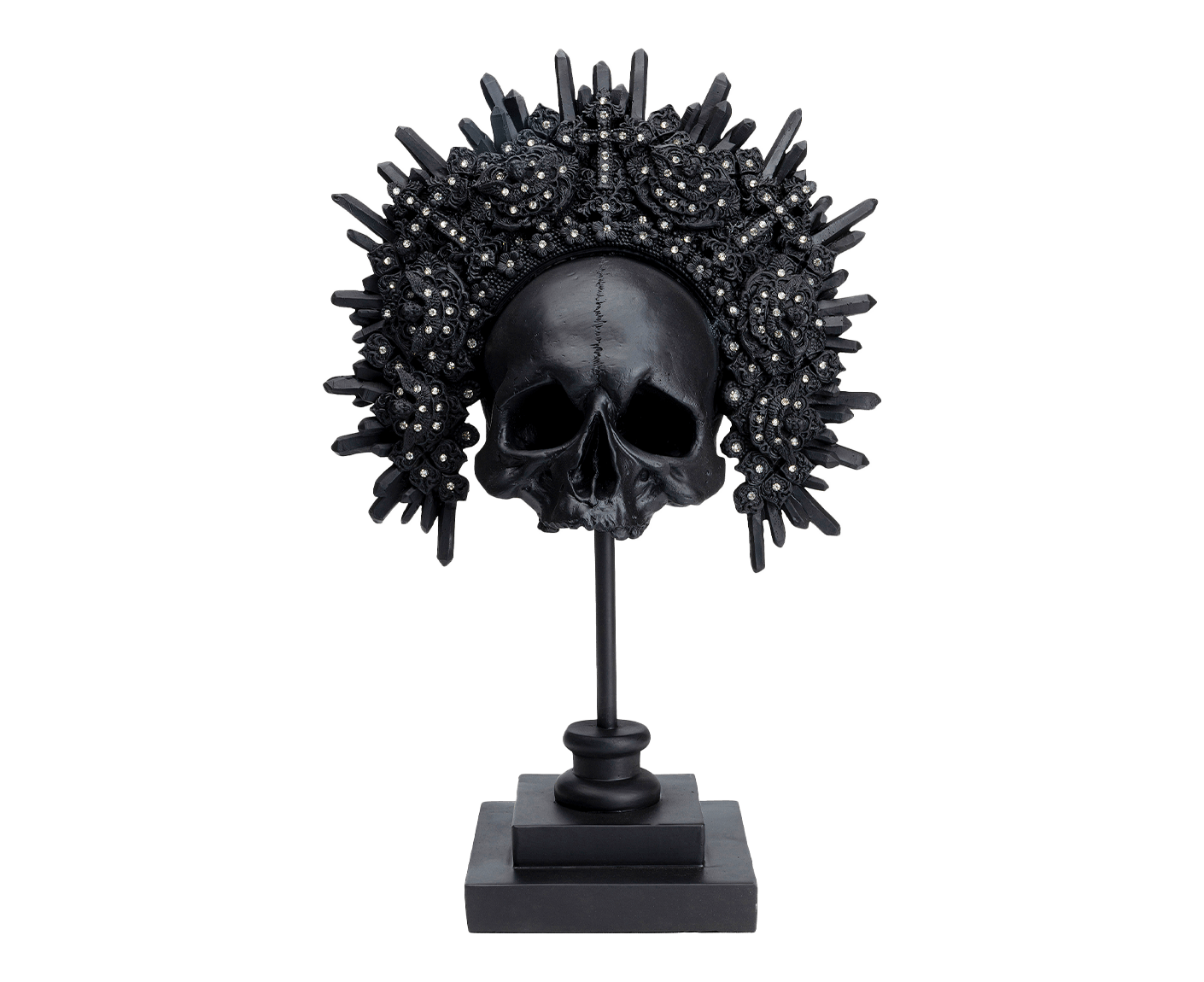 Deko Figur King Skull Schwarz 49 cm