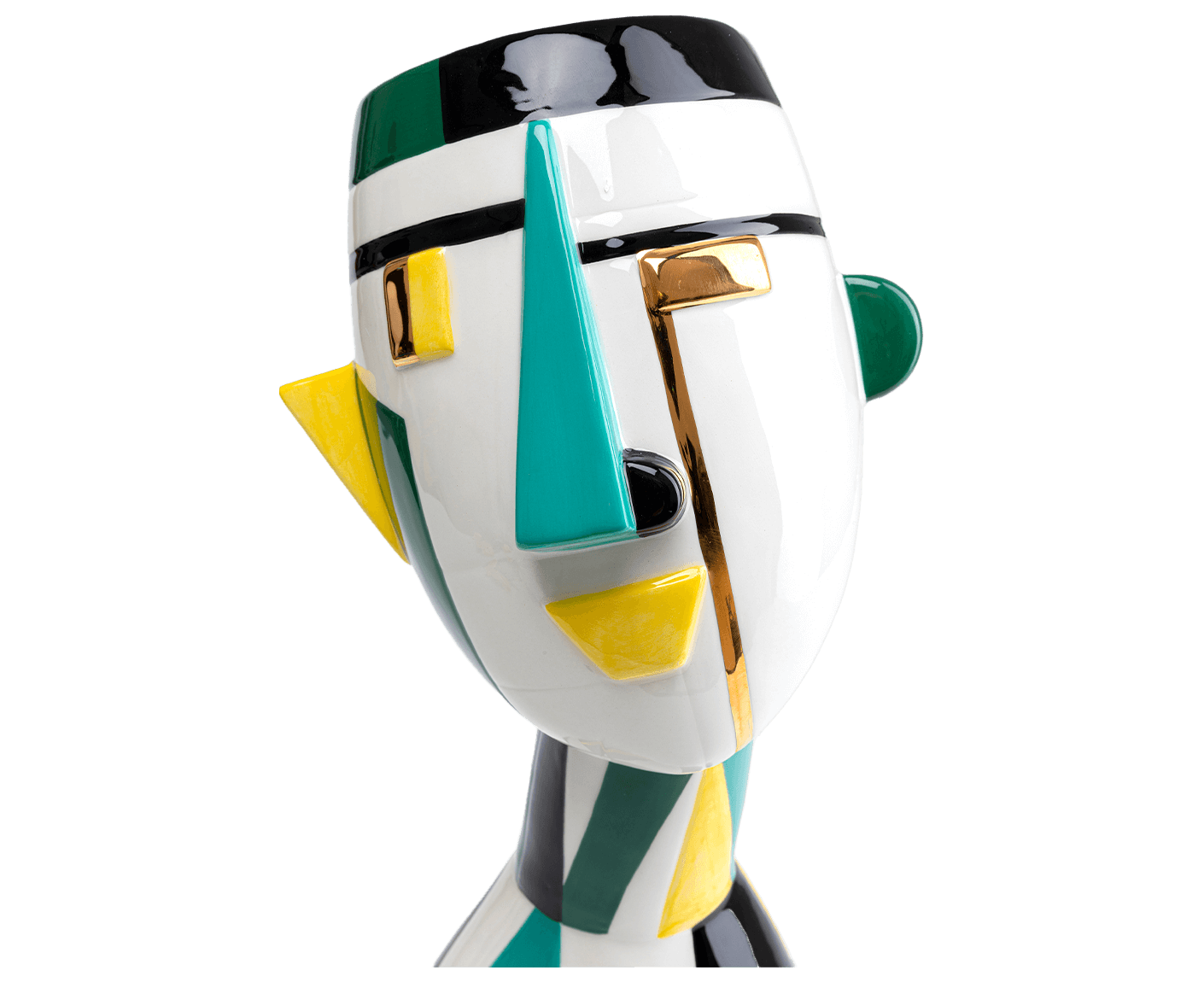 Vase Blumenvase Dekovase Happy Face 43cm, Bunt