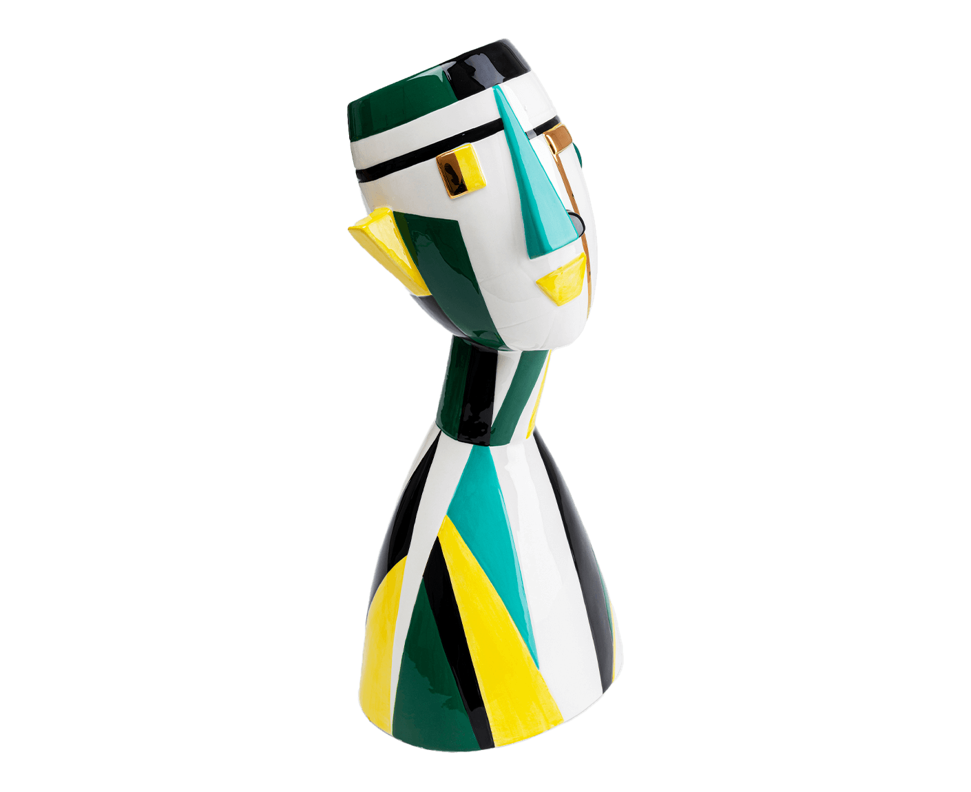 Vase Blumenvase Dekovase Happy Face 43cm, Bunt