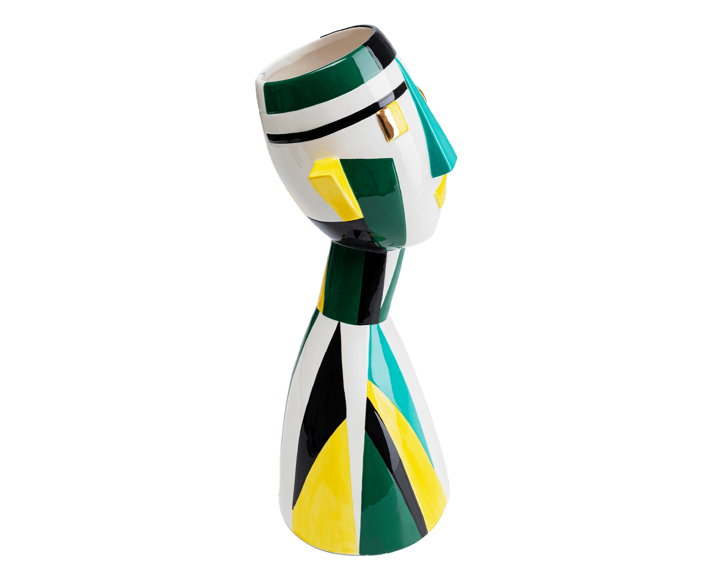 Vase Blumenvase Dekovase Happy Face 43cm, Bunt