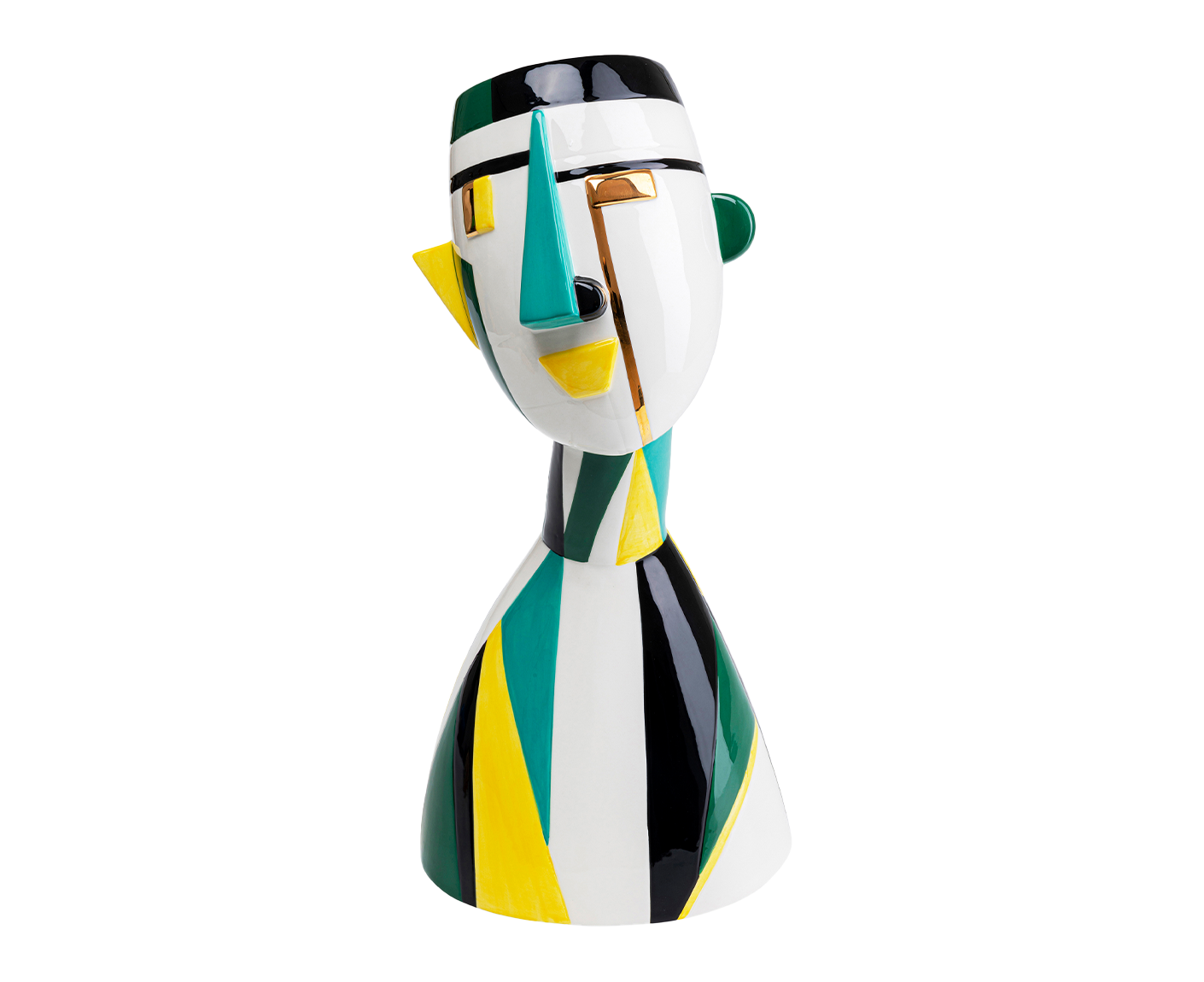 Vase Blumenvase Dekovase Happy Face 43cm, Bunt