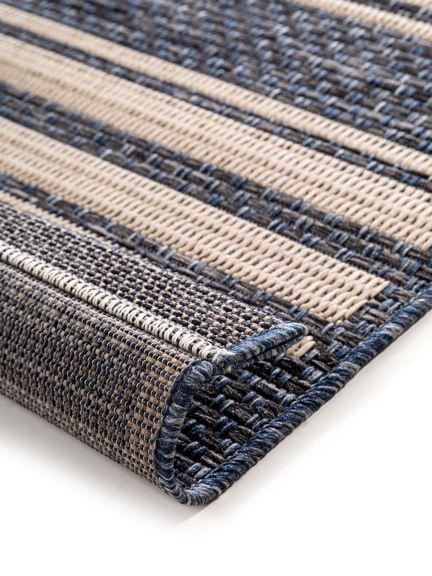 In- & Outdoor Teppich River Beige / Blau