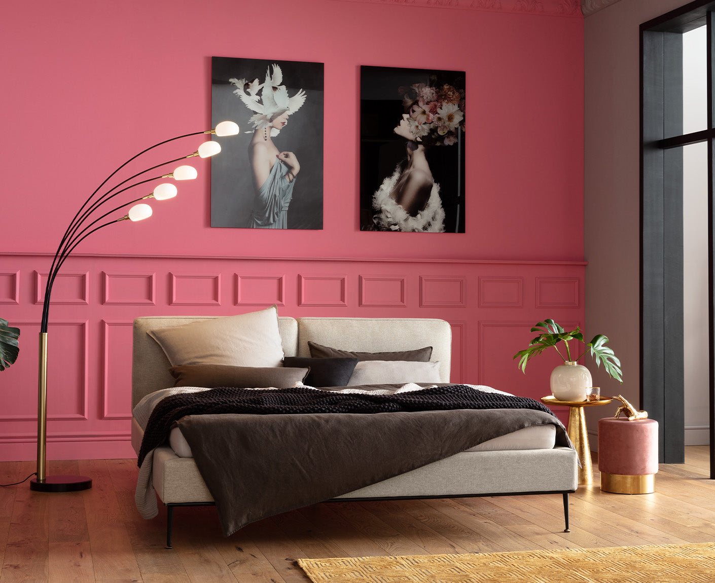 Glasbild Flowery Beauty 80x120 cm