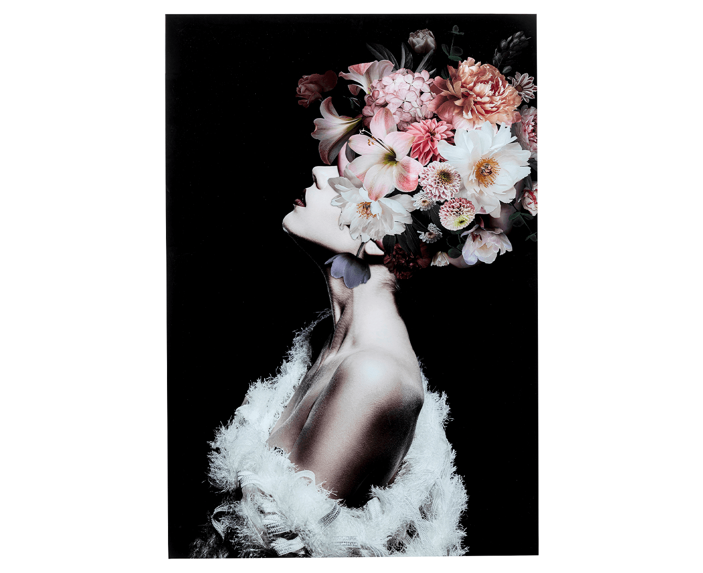 Glasbild Flowery Beauty 80x120 cm