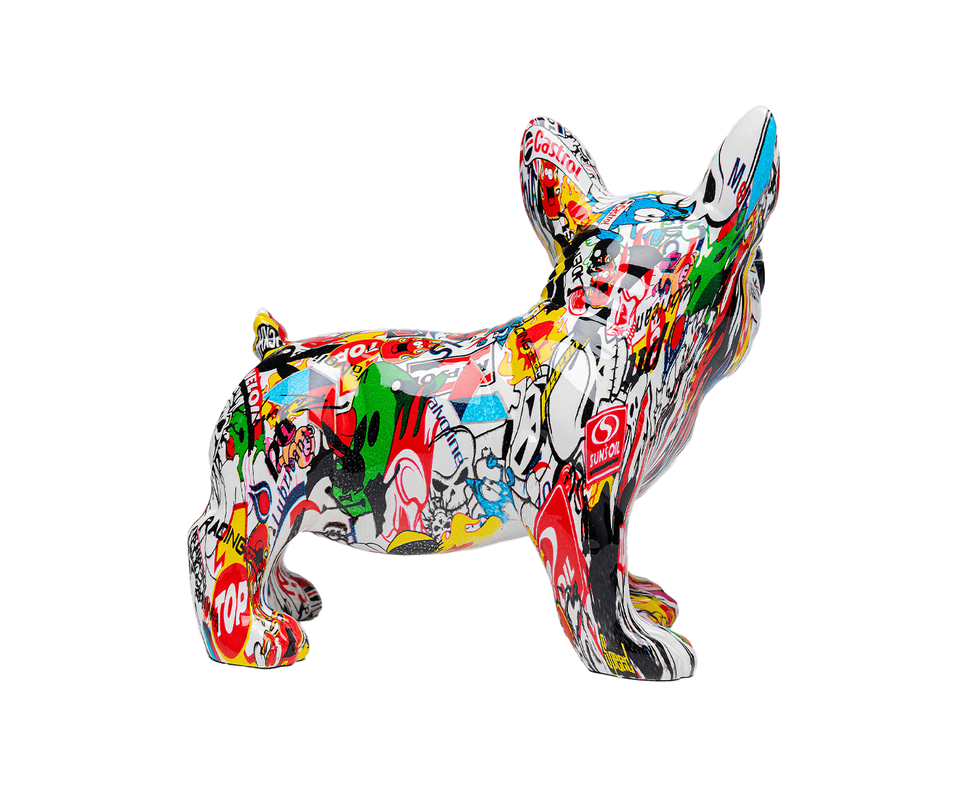 Deko Figur Comic Dog Glasses 25 cm