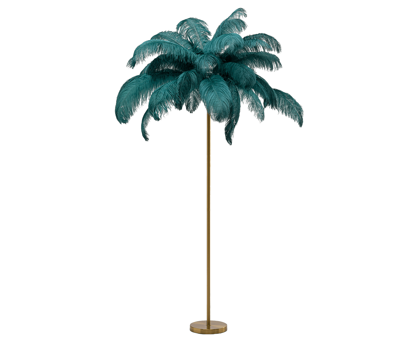 Stehlampe Leselampe Stehleuchte Feather Palm Grün 165 cm