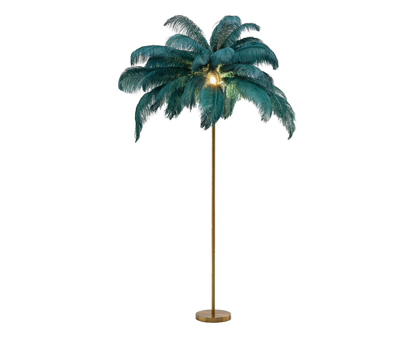 Stehlampe Leselampe Stehleuchte Feather Palm Grün 165 cm