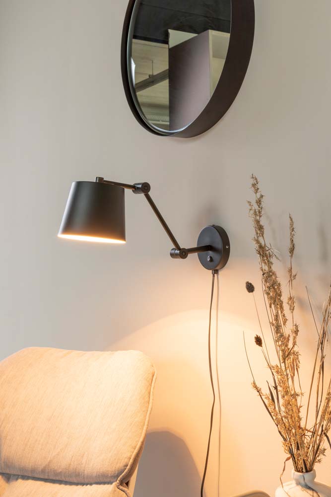 Hajo Wandlampe E27 Schwarz