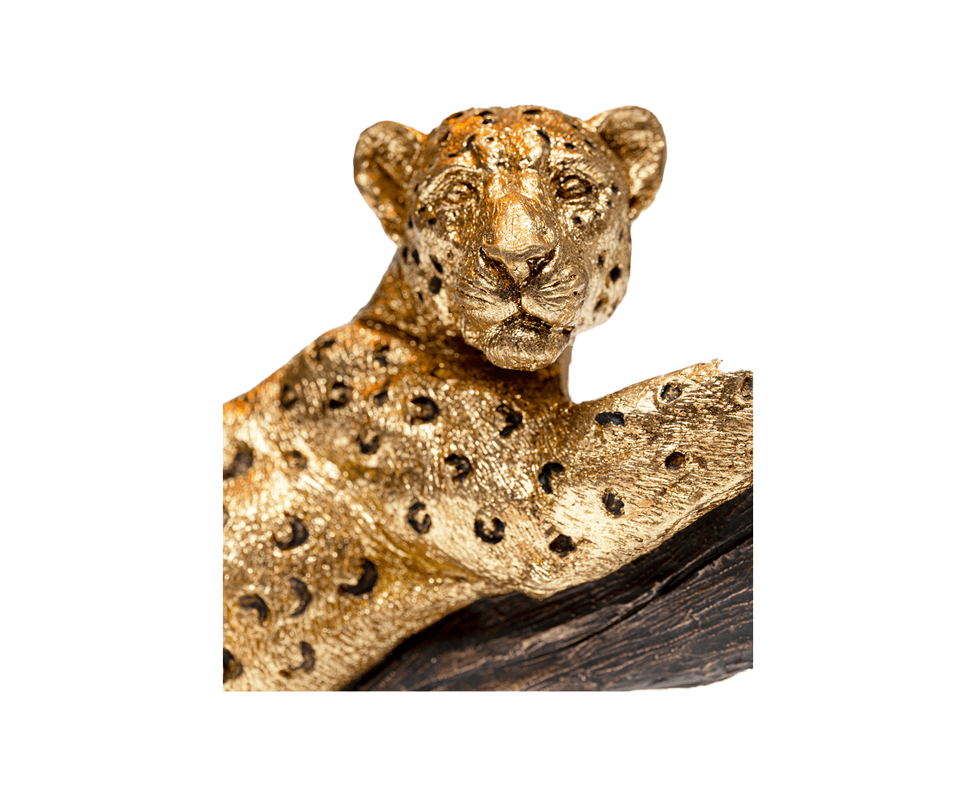 Tischlampe Designerlampe Tischleuchte Relax Leopard 50cm, Schwarz / Gold