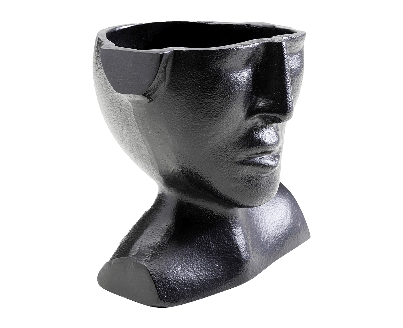 Vase Blumenvase Dekoschale Dekovase Rostro Schwarz 17 cm
