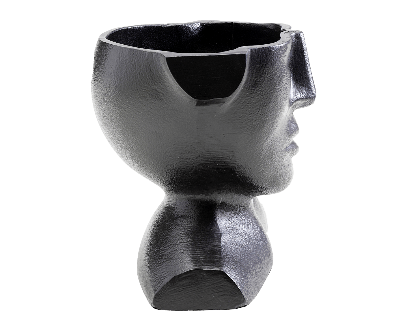 Vase Blumenvase Dekoschale Dekovase Rostro Schwarz 17 cm